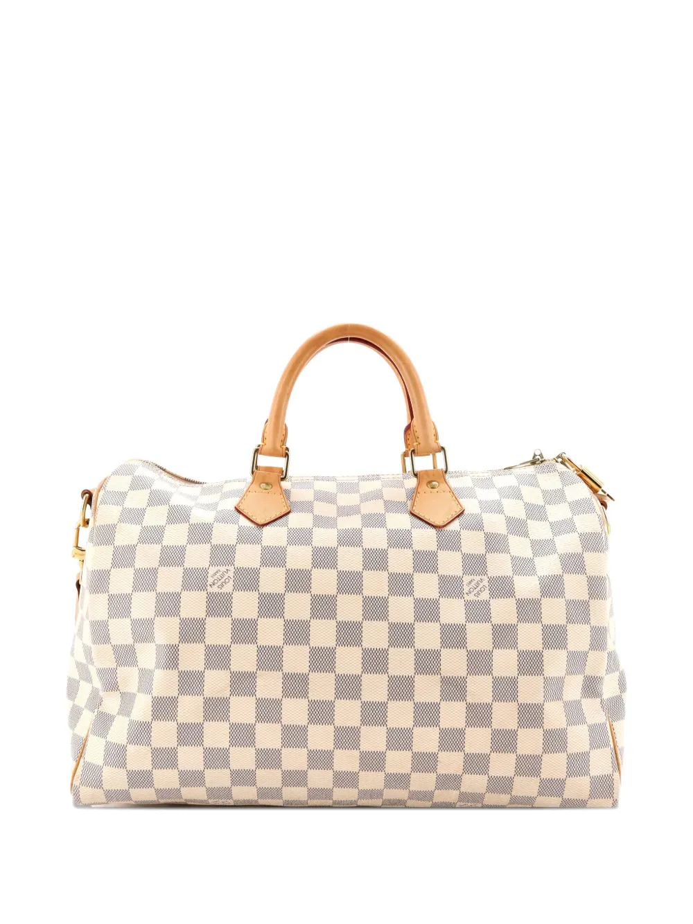 Pre-owned Louis Vuitton Speedy Bandouliere Bag Damier 35 Satchel In White