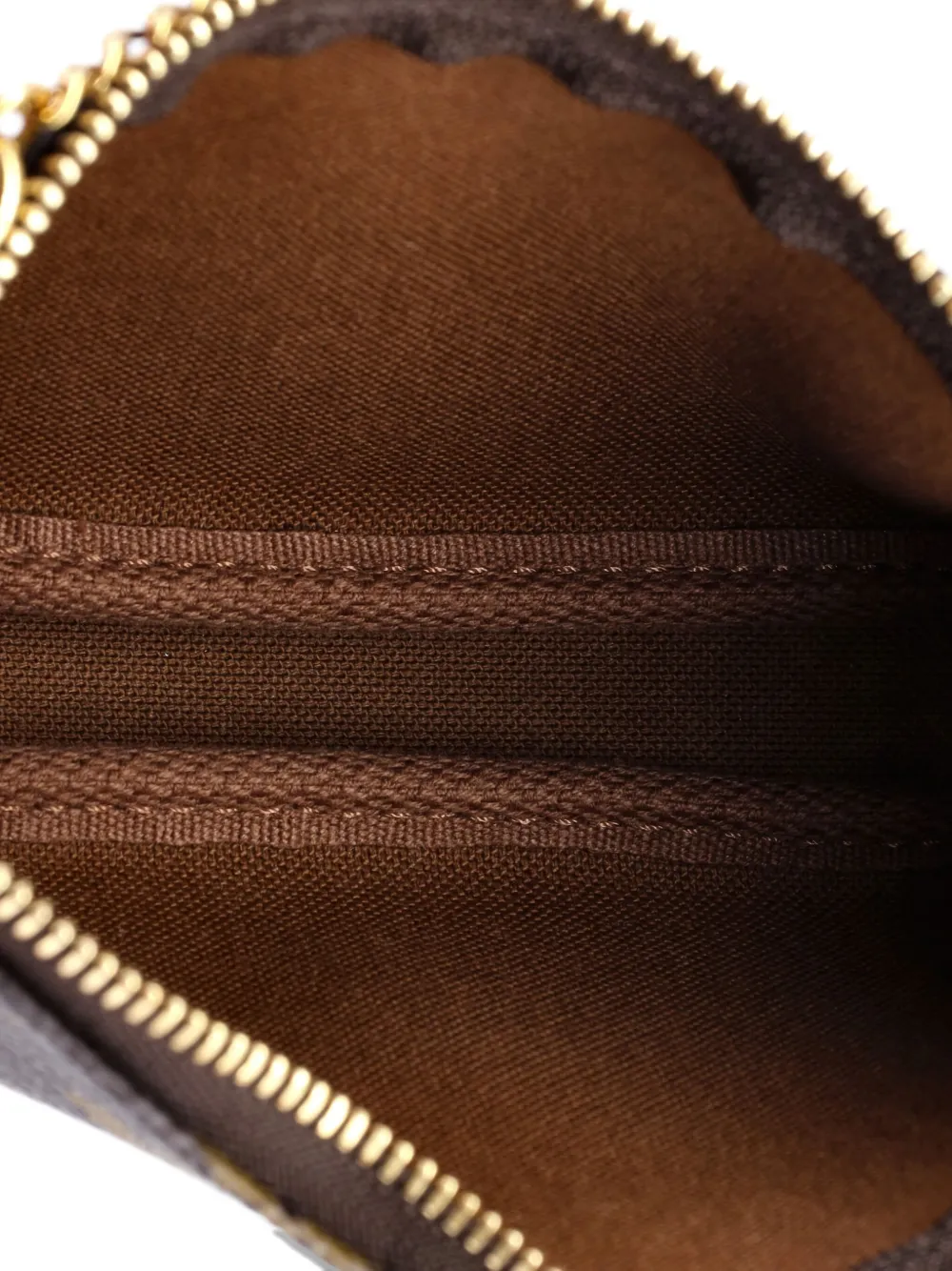 Pre-owned Louis Vuitton Pochette Accessoires Monogram Canvas Mini Clutch Bag In Brown
