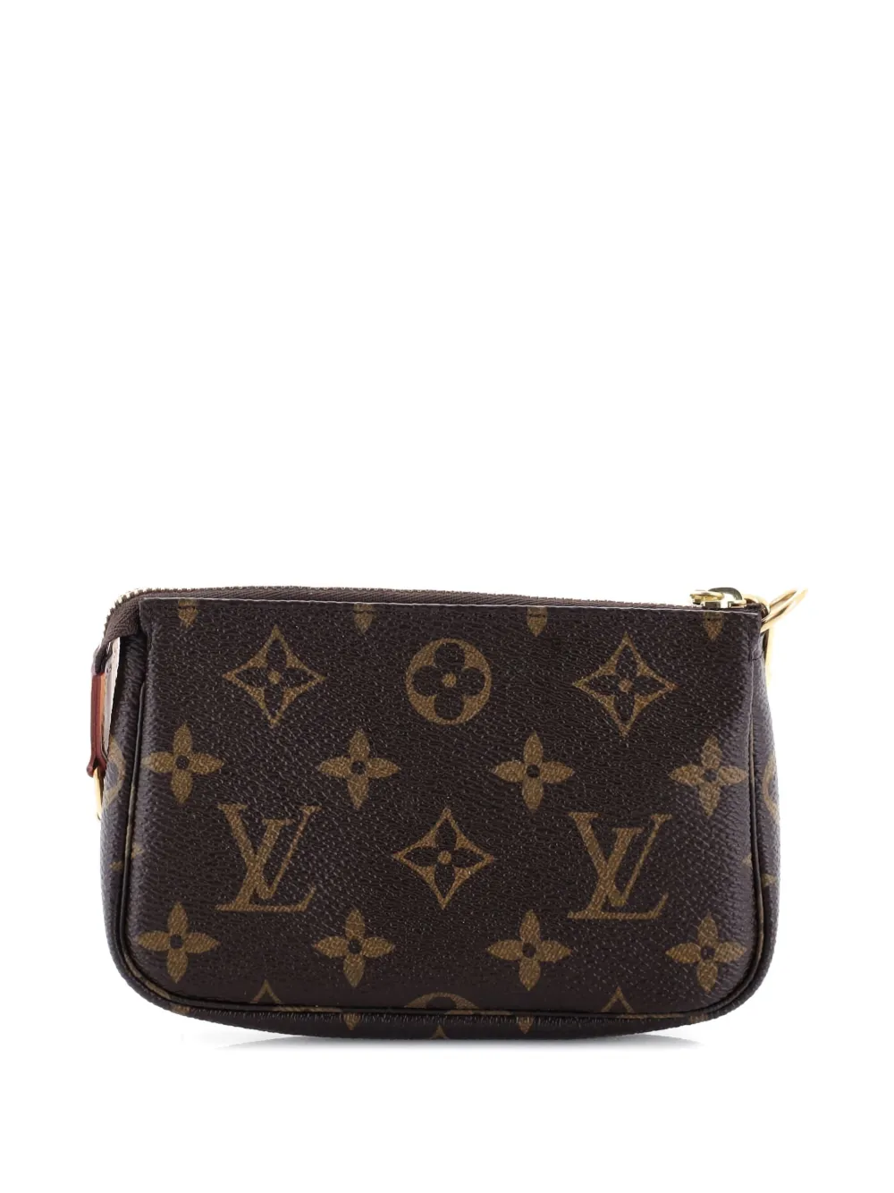 Pre-owned Louis Vuitton Pochette Accessoires Monogram Canvas Mini Clutch Bag In Brown