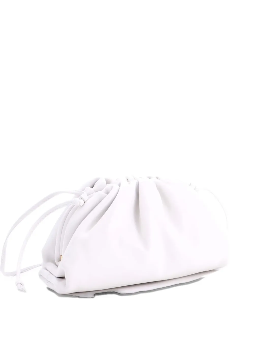 Pre-owned Bottega Veneta The Pouch Leather Mini Crossbody Bag In White