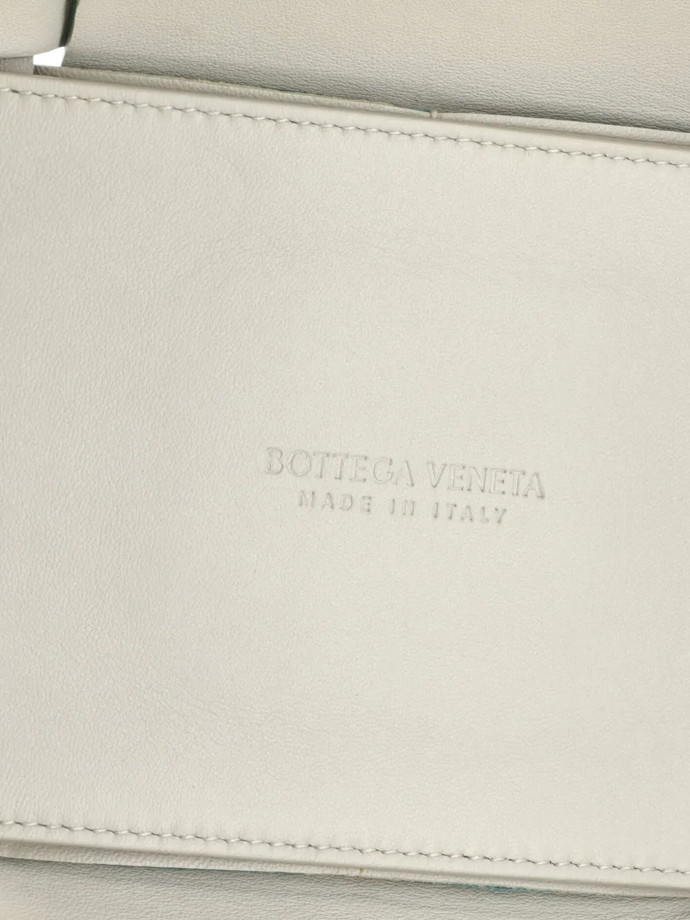Pre-owned Bottega Veneta Arco Maxi Intrecciato Leather Medium Tote Bag In Blue