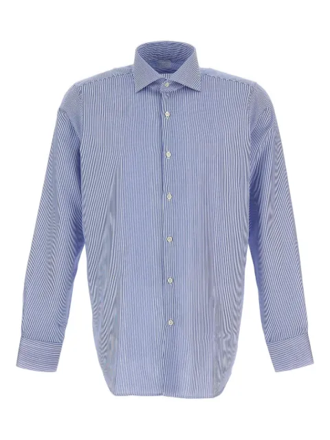 Bagutta striped-pattern button-fastening shirt