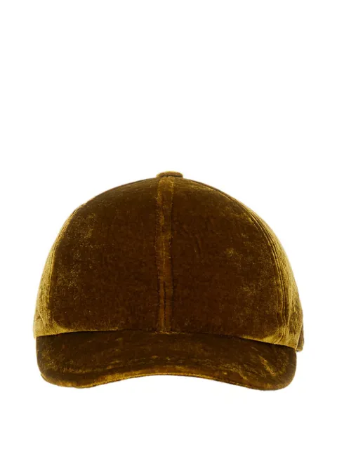 Exquisite J velvet round-visor hat