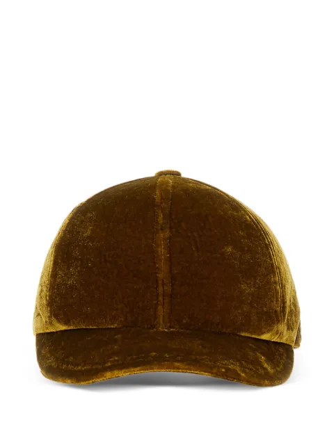 Exquisite J velvet round-visor hat