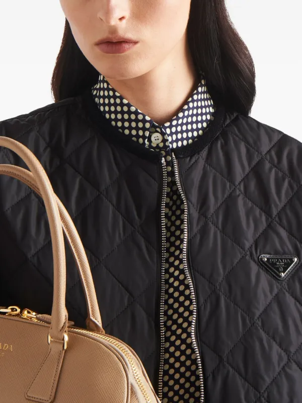 Prada リナイロン キルティング ジャケット | ブラック | FARFETCH JP