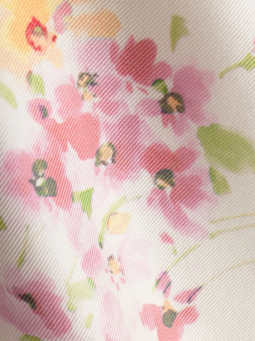 Prada Floral-print Silk Scarf In Pink