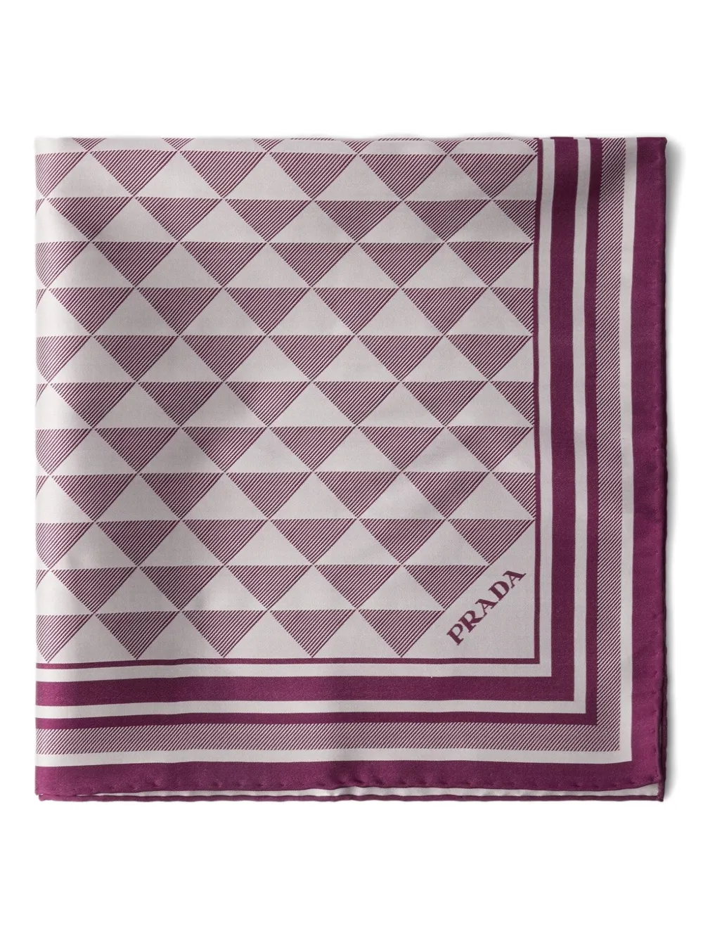 Prada Symbole-pattern silk scarf - Paars
