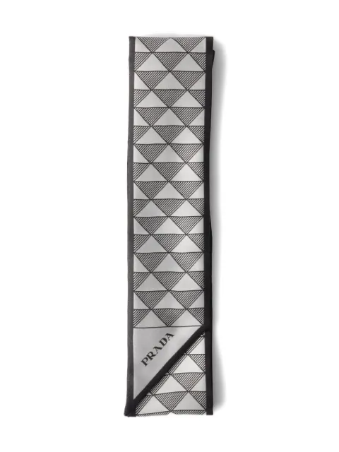 Prada jacquard  silk scarf