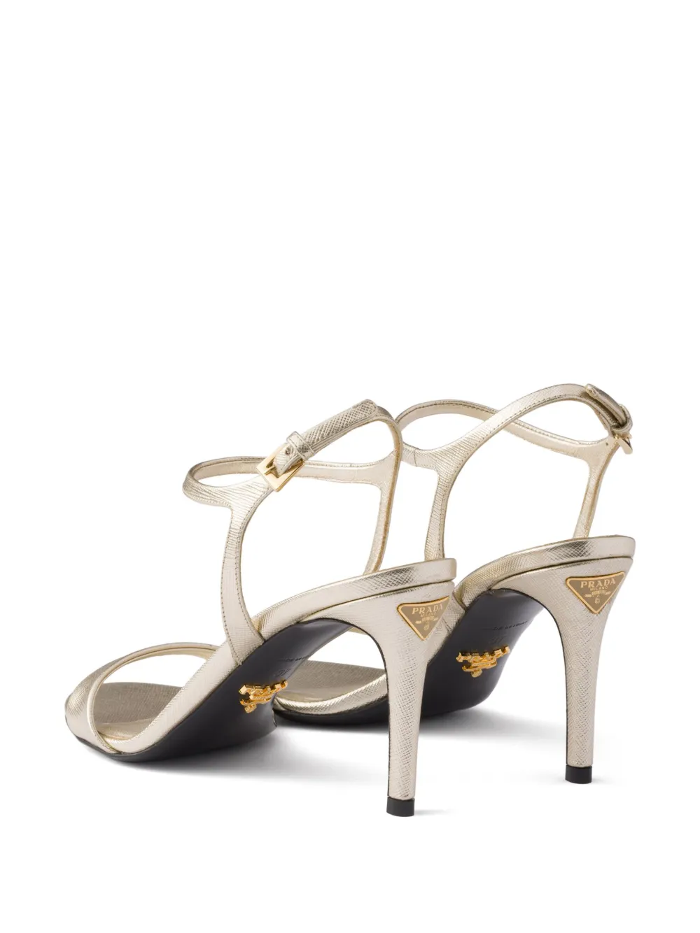 Prada 85 mm metallic sandalen Goud