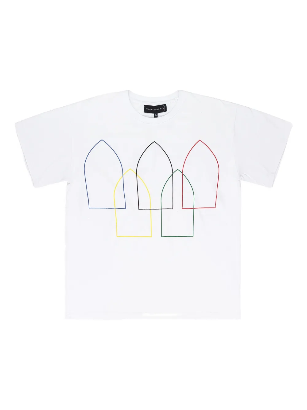 Who Decides War Interwoven Windows T-shirt In White