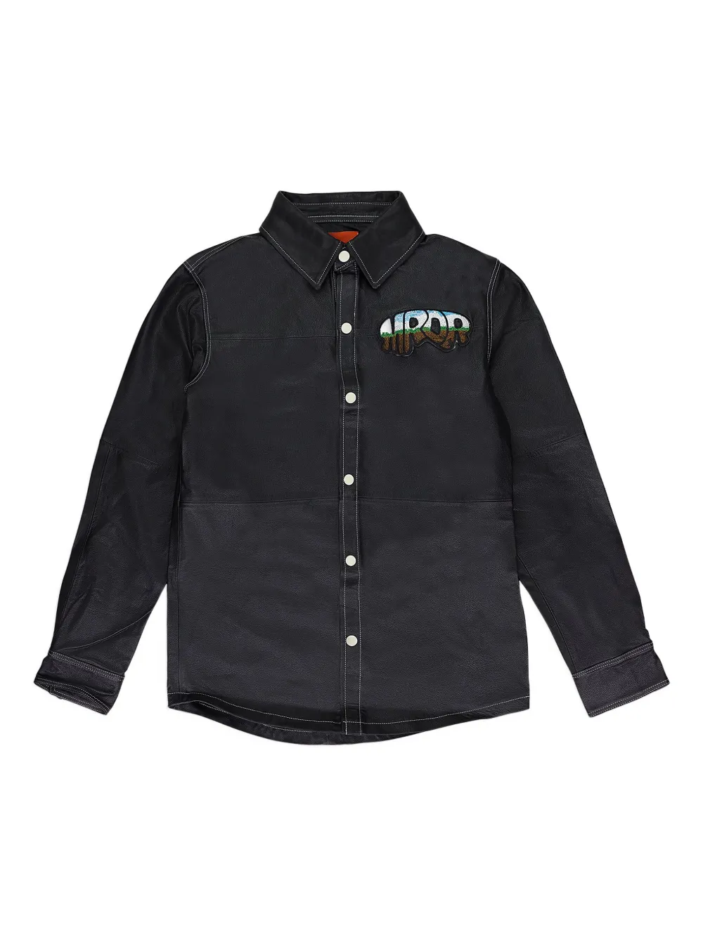 Who Decides War camisa de piel con botones | negro | Image 1