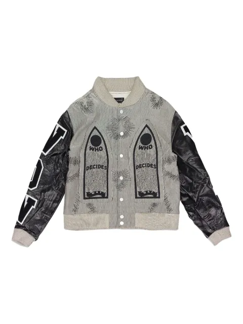 Who Decides War Namesake bomber jacket