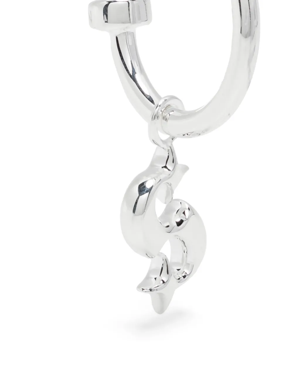 Stolen Girlfriends Club Hidden Heart Anchor Earrings In Silver