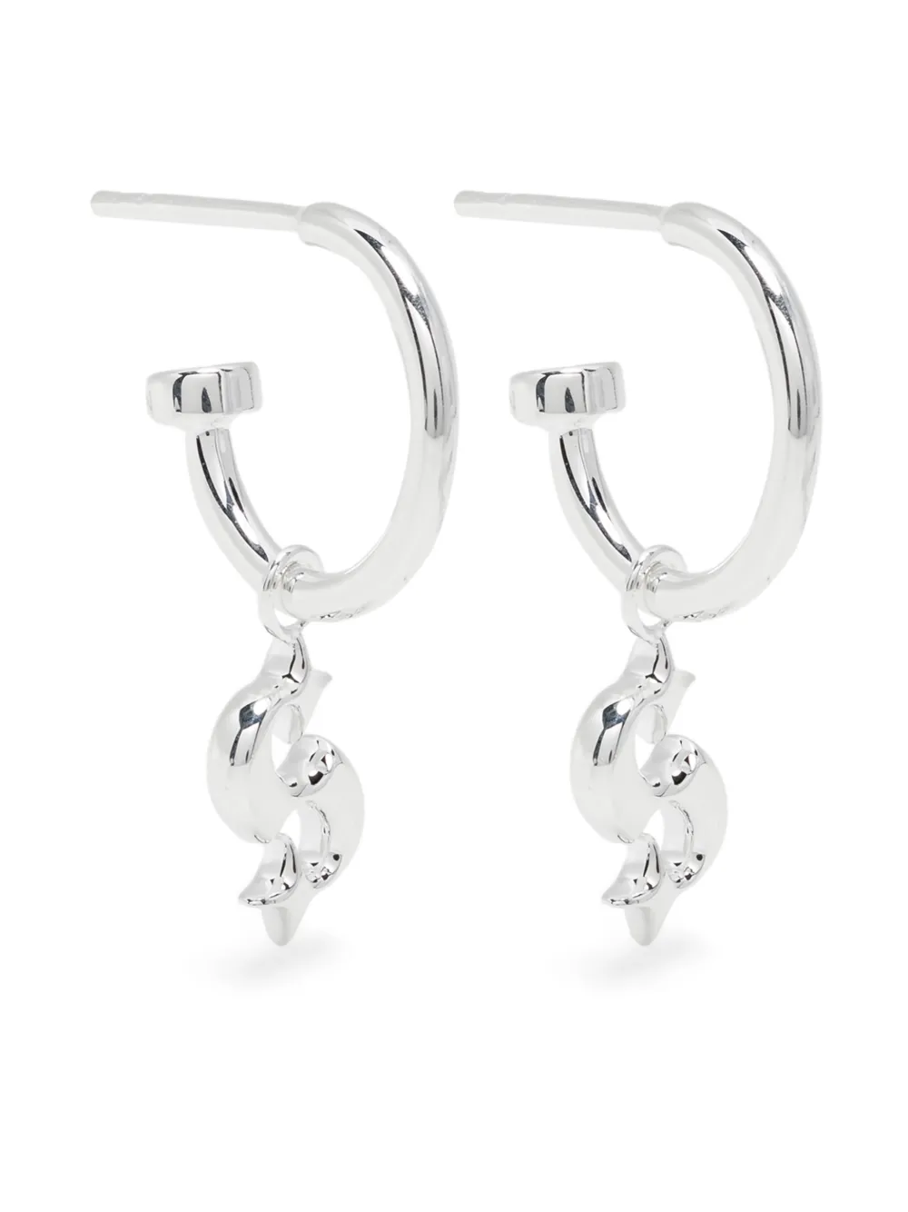 Stolen Girlfriends Club Hidden Heart Anchor Earrings In Silver