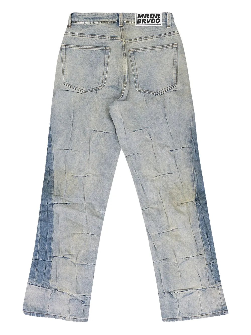 Who Decides War Gesmockte straight jeans - Blauw