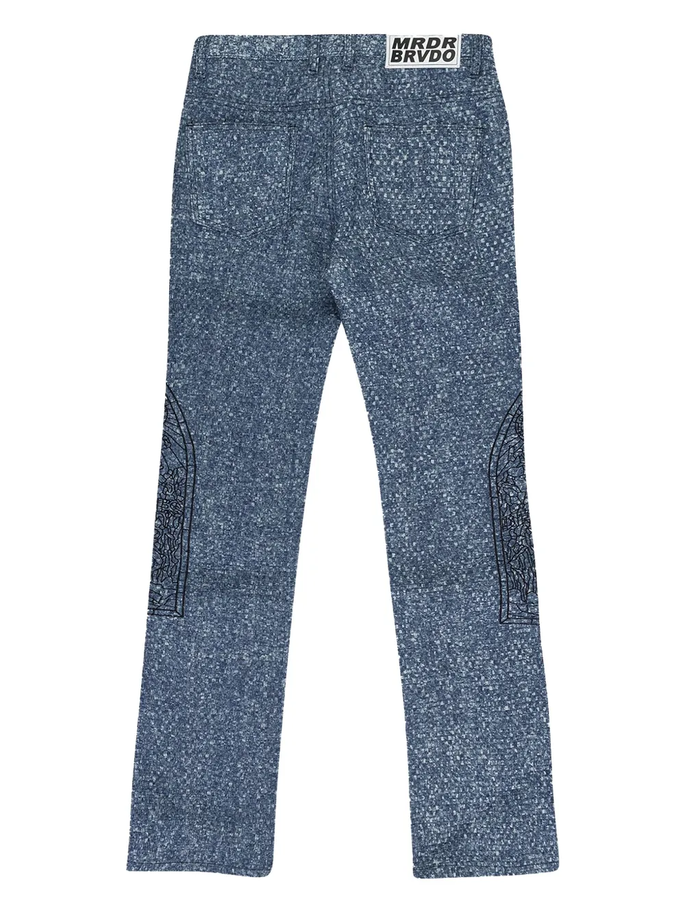 Who Decides War textured-finish jeans - Blauw