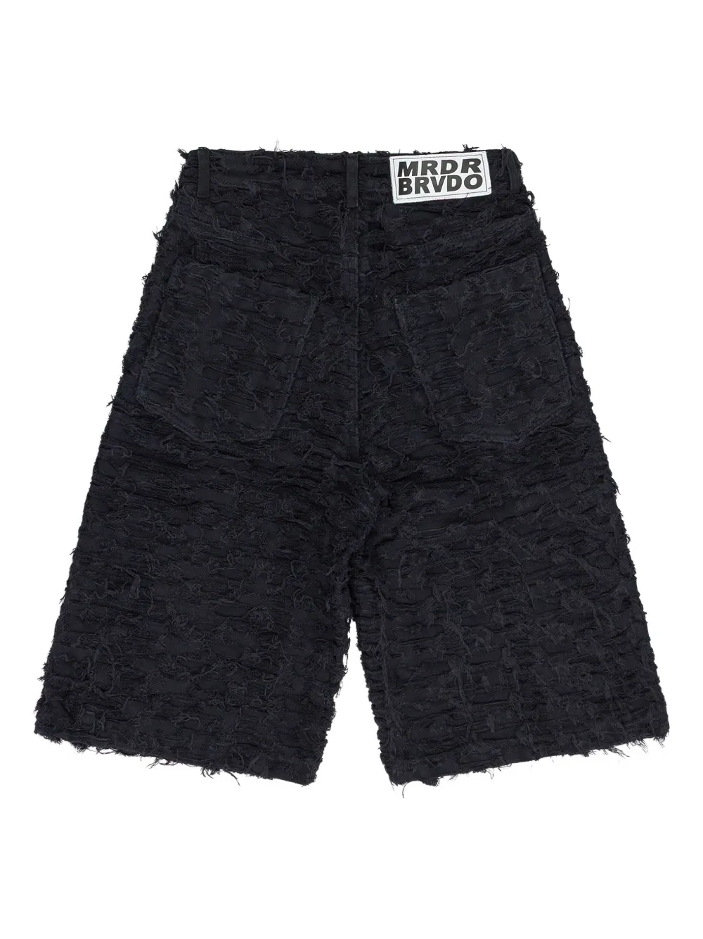Who Decides War Husk textured shorts - Zwart