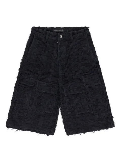 Who Decides War Husk textured shorts