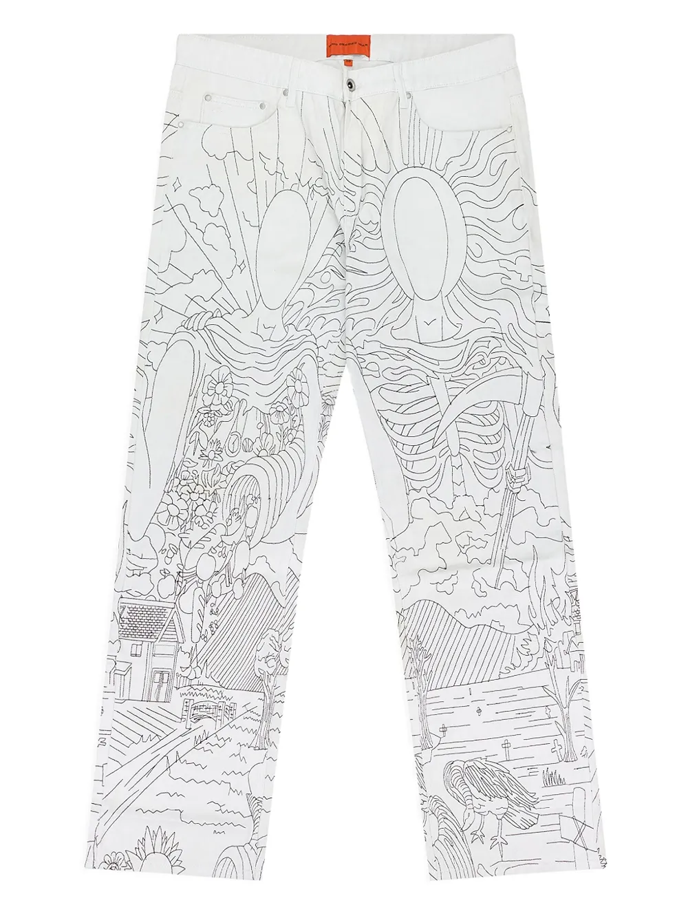 Who+Decides+War+jean+Duality+à+coupe+droite+-+Blanc