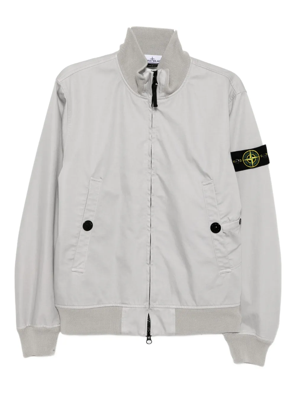 Stone Island logo-patch bomber jacket | Grey | Image 1