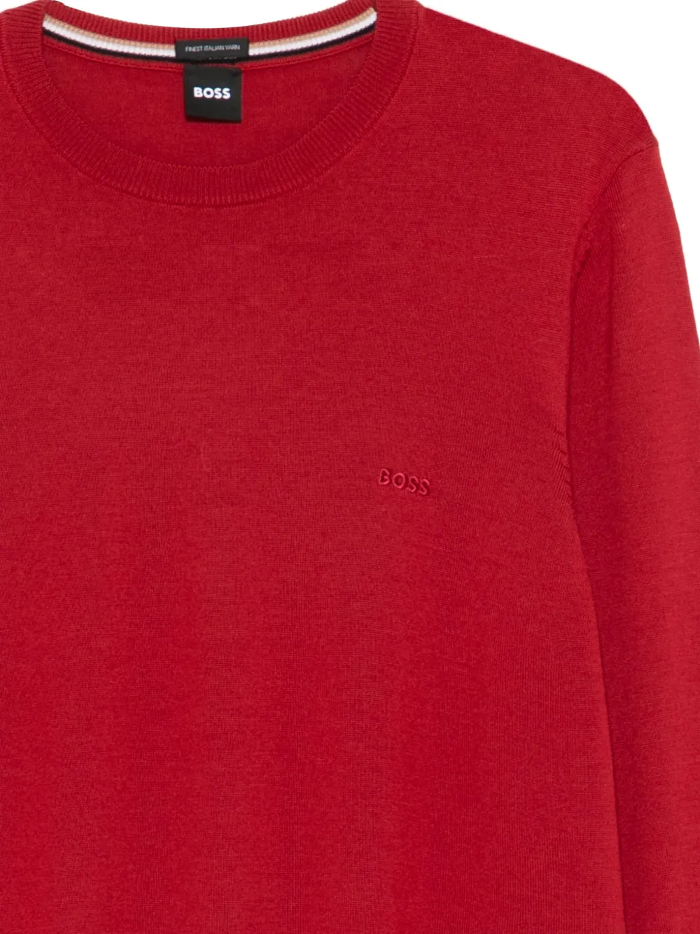 BOSS Sweater met ronde hals Rood