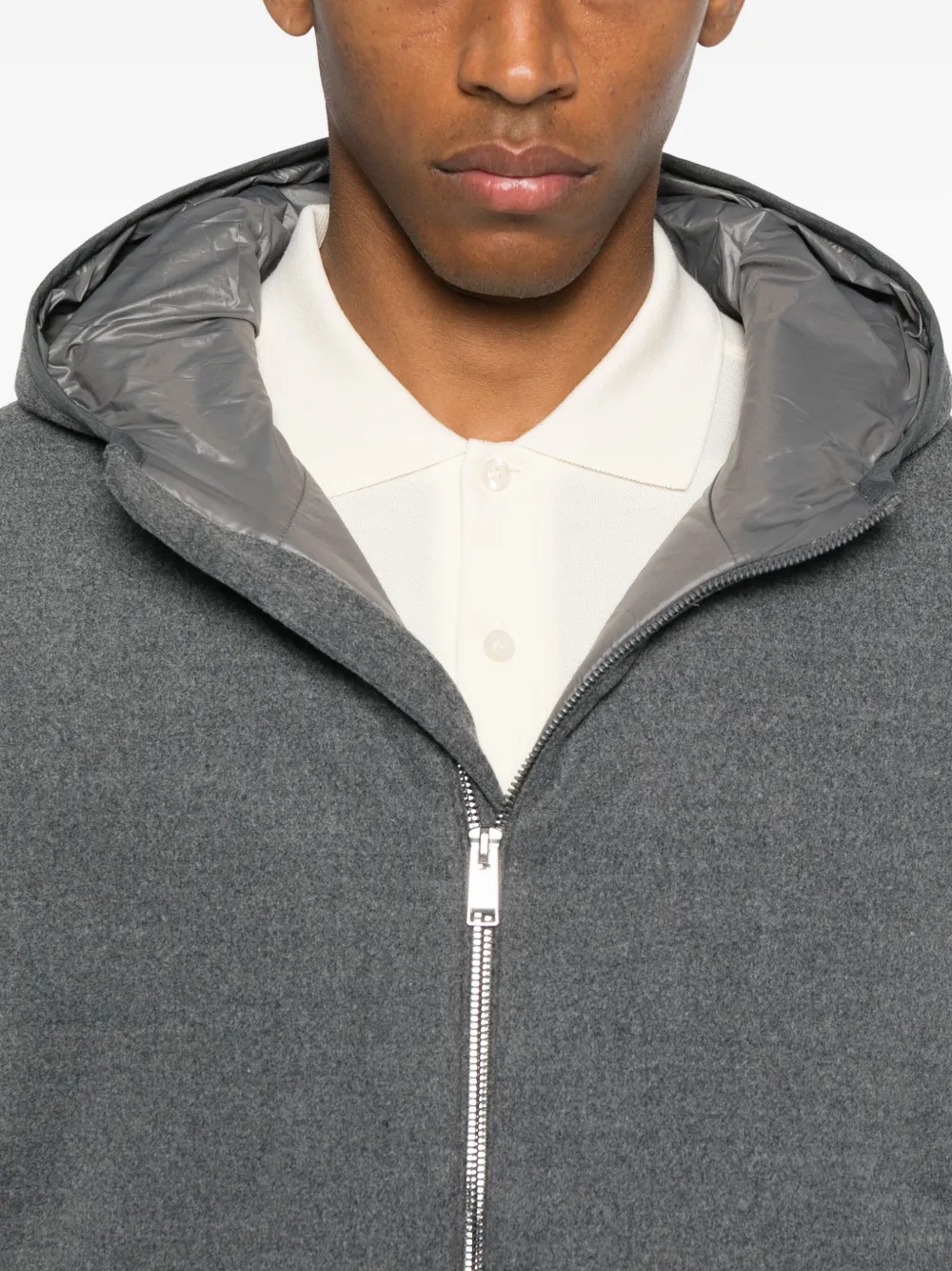 BOSS P-Heflo trui met rits Grijs