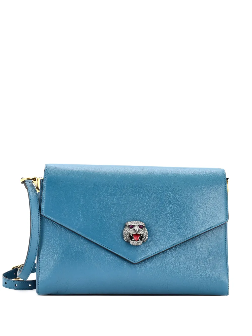 Gucci Pre-Owned Crystal Animalier Shoulder Bag Leather Medium