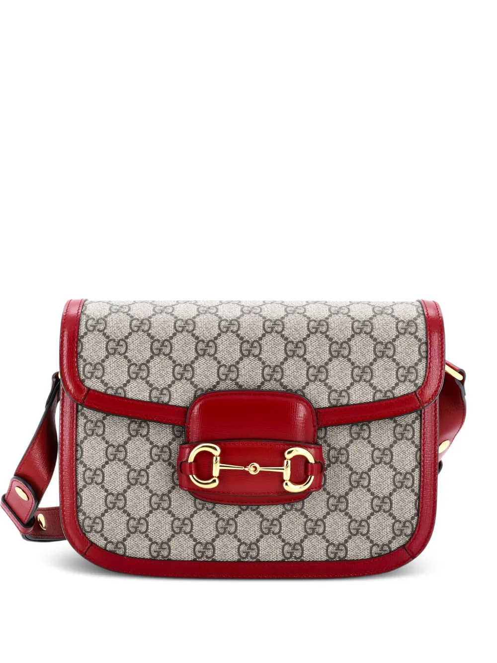 Gucci Pre-Owned Horsebit 1955 Shoulder Bag GG Coated Canvas with Gucci Pre-Owned Horsebit 1955 Shoulder Bag GG Coated Canvas with