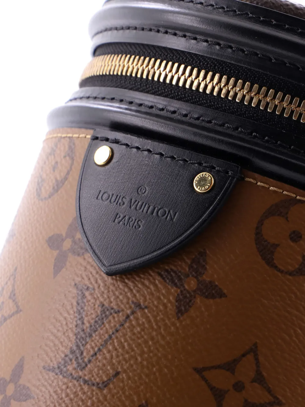 Pre-owned Louis Vuitton Cannes Handbag Reverse Monogram Canvas Satchel In Brown