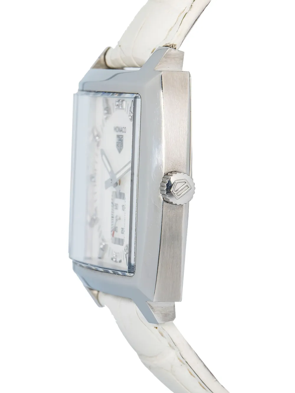 Pre-owned Tag Heuer Monaco 37mm In White