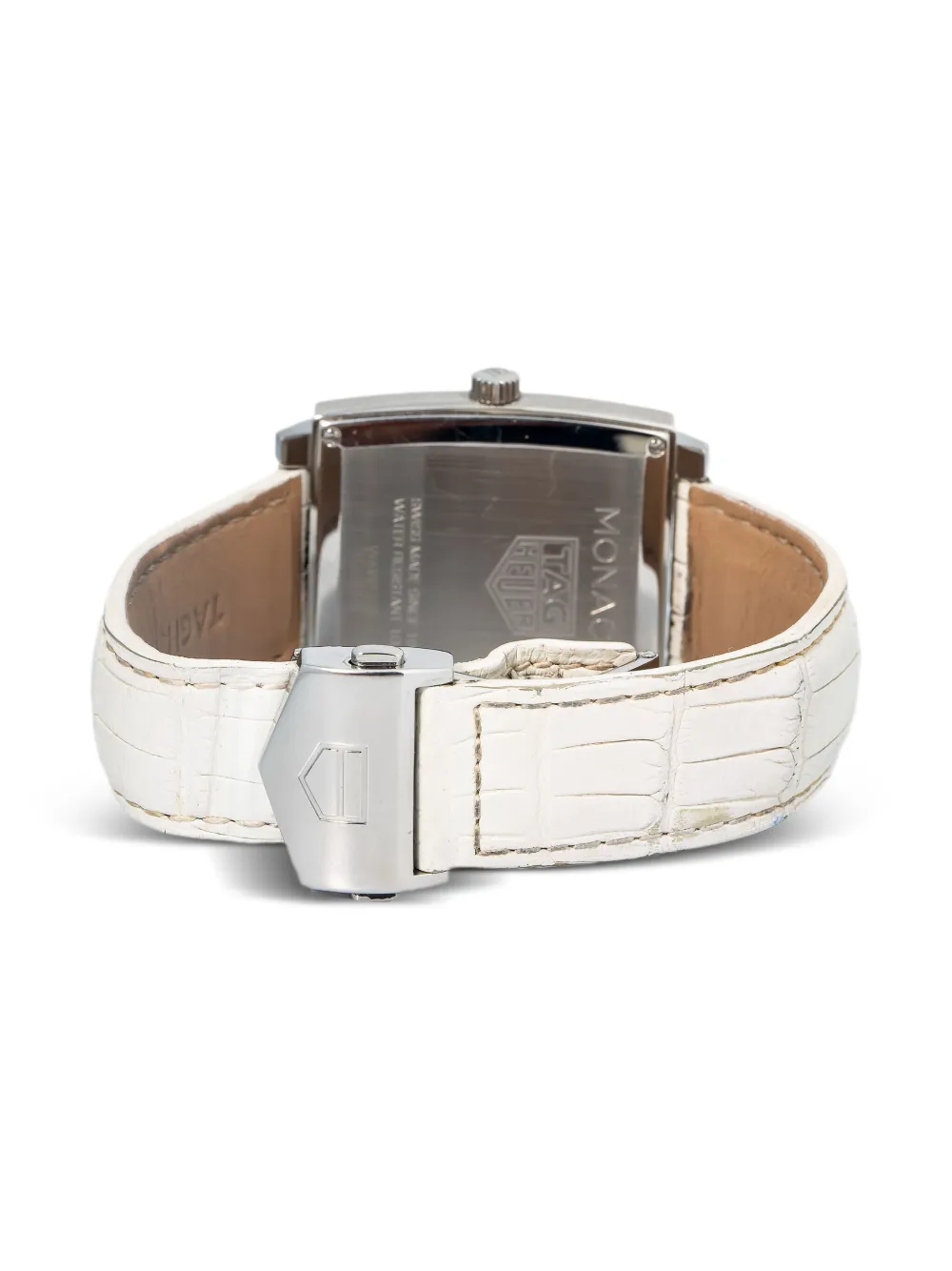 Pre-owned Tag Heuer Monaco 37mm In White