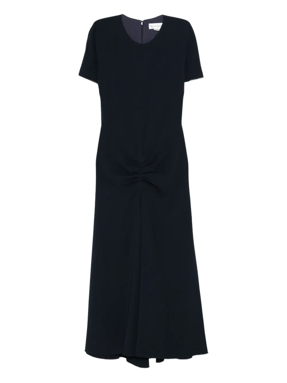 Victoria Beckham short-sleeve gathered dress - Blu
