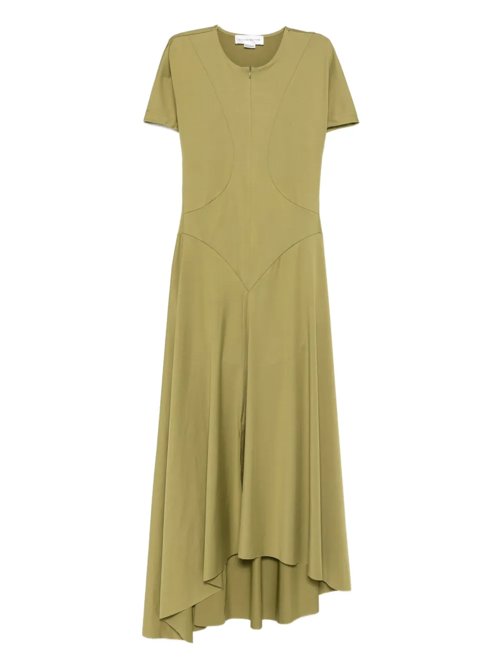 Victoria Beckham zip midi dress - Verde