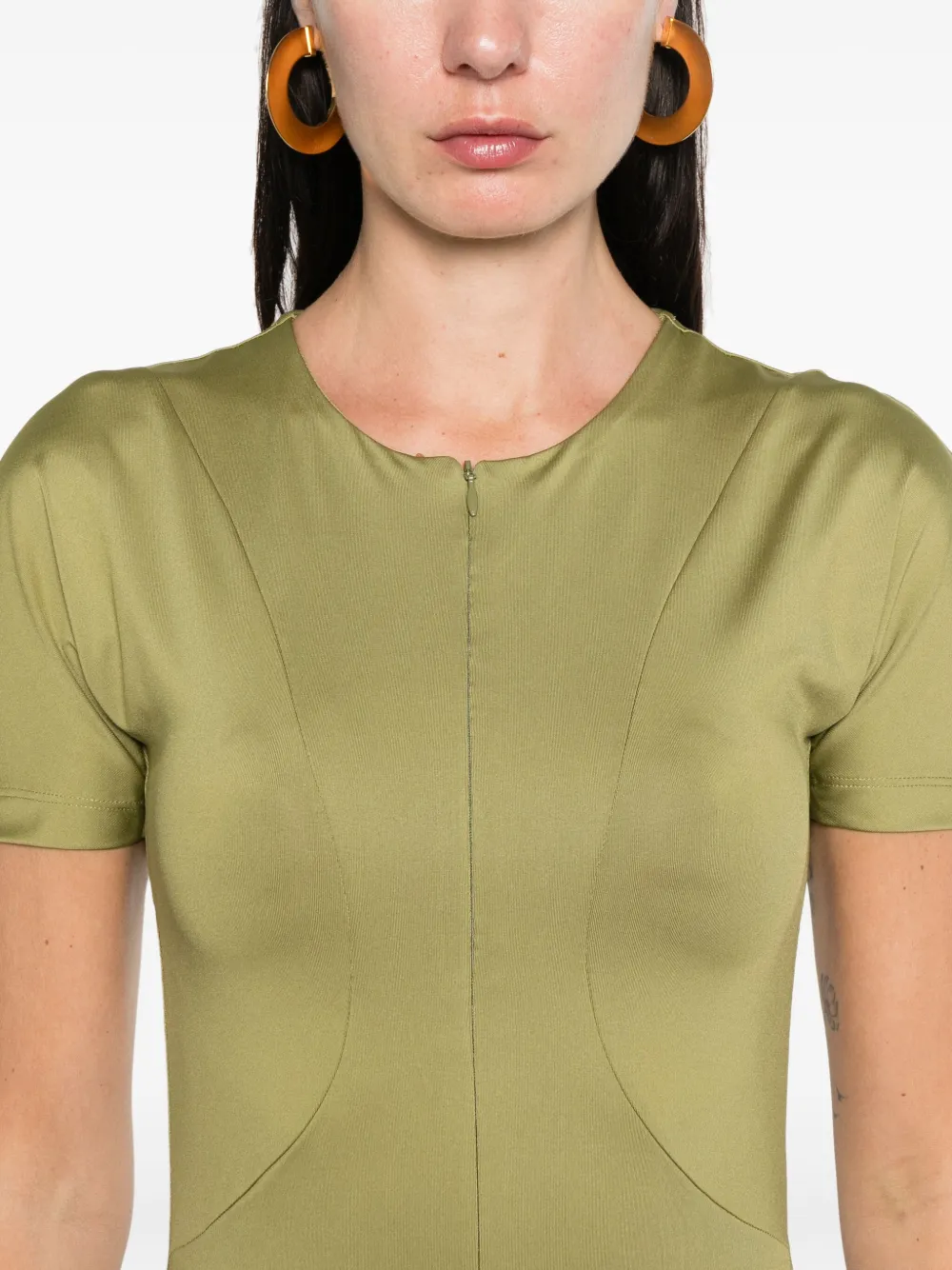Victoria Beckham Midi-jurk met rits Groen