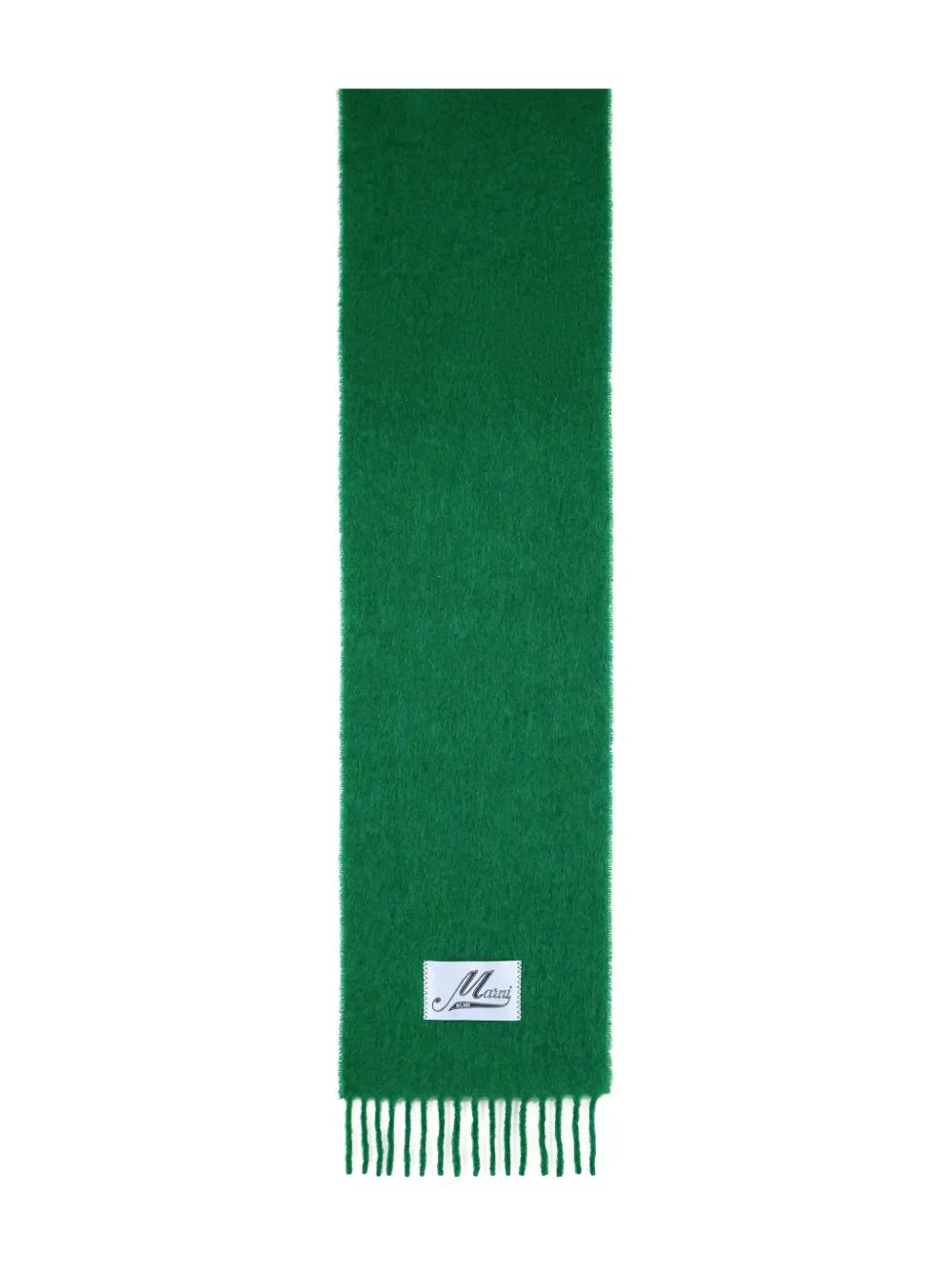 Marni brushed-fringed scarf | Green | Image 1