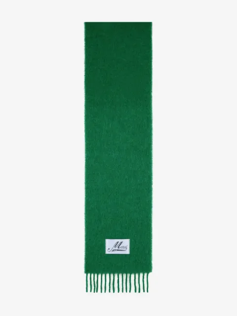 Marni brushed alpaca-blend scarf with fringes