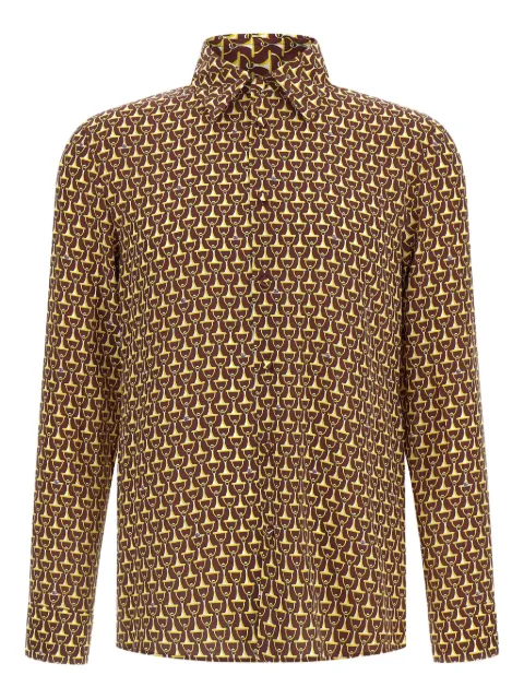 Gucci horsebit print silk shirt