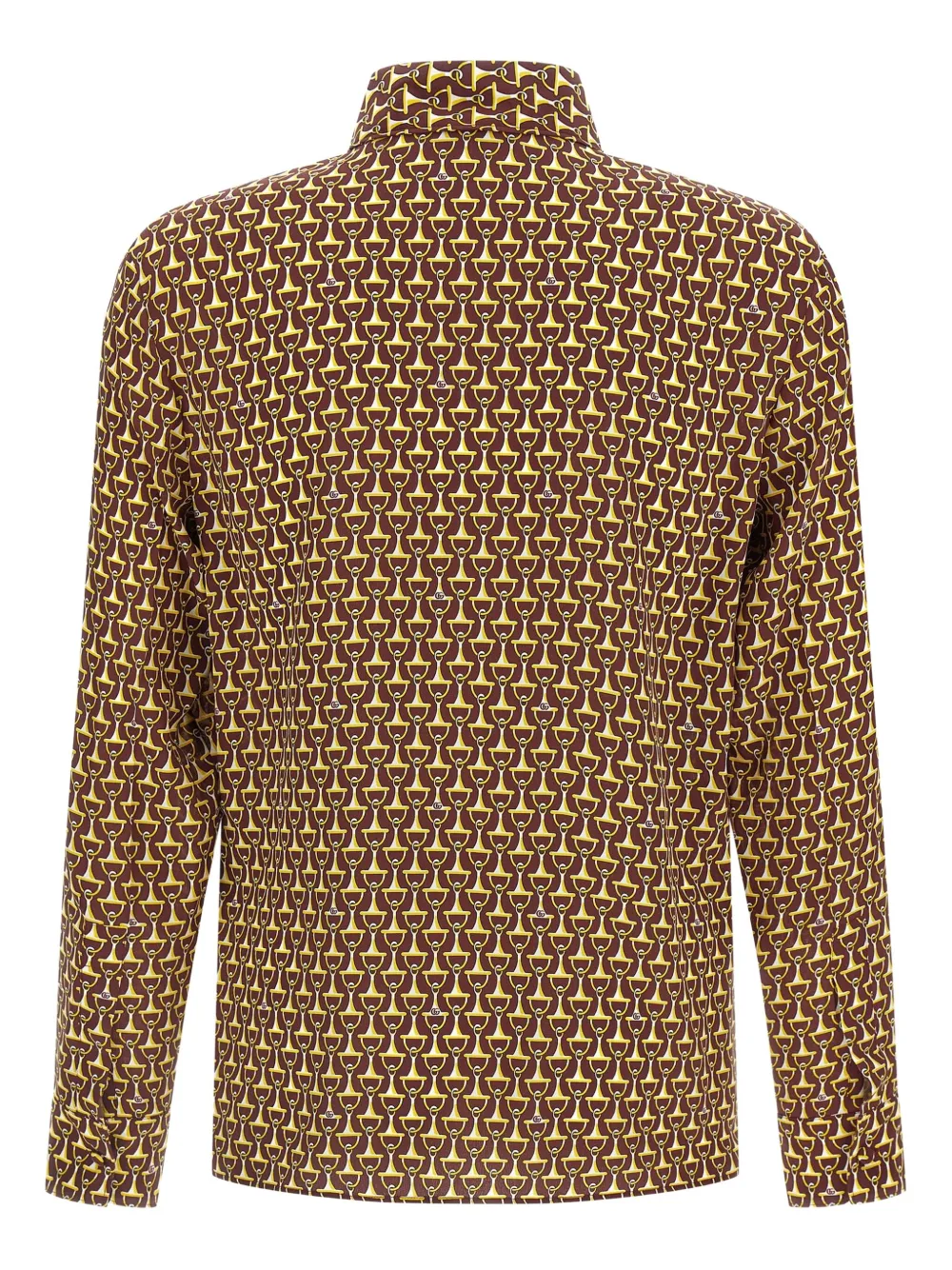 Gucci horsebit print silk shirt - Rood