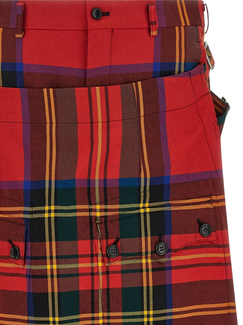 Comme des Garçons Homme Plus Kilt broek met tartan ruit Rood