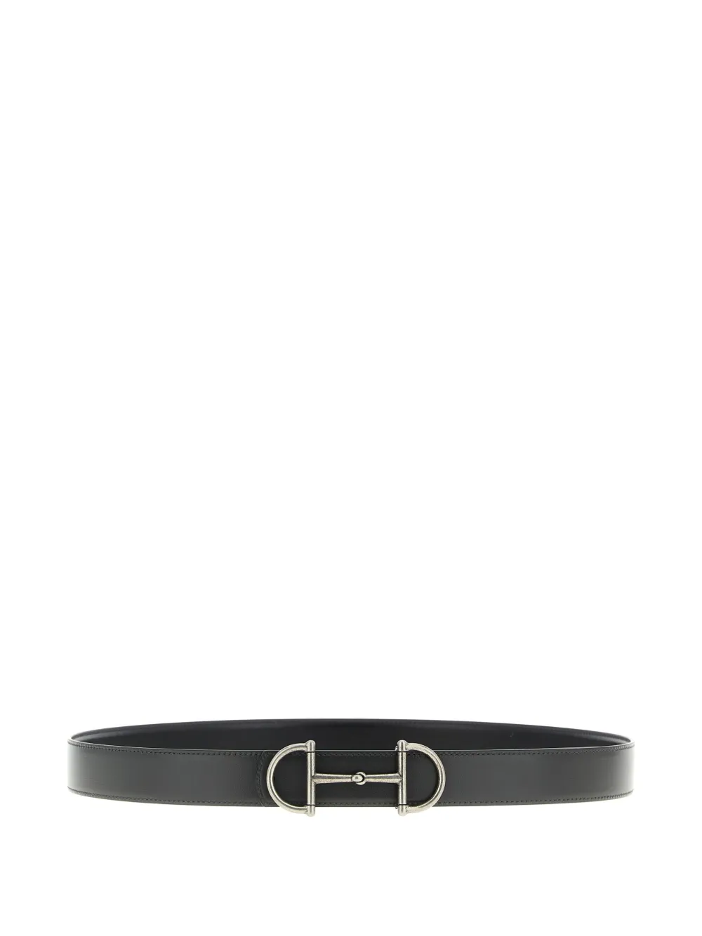 Gucci ホースビット リバーシブル レザーベルト - ブラック