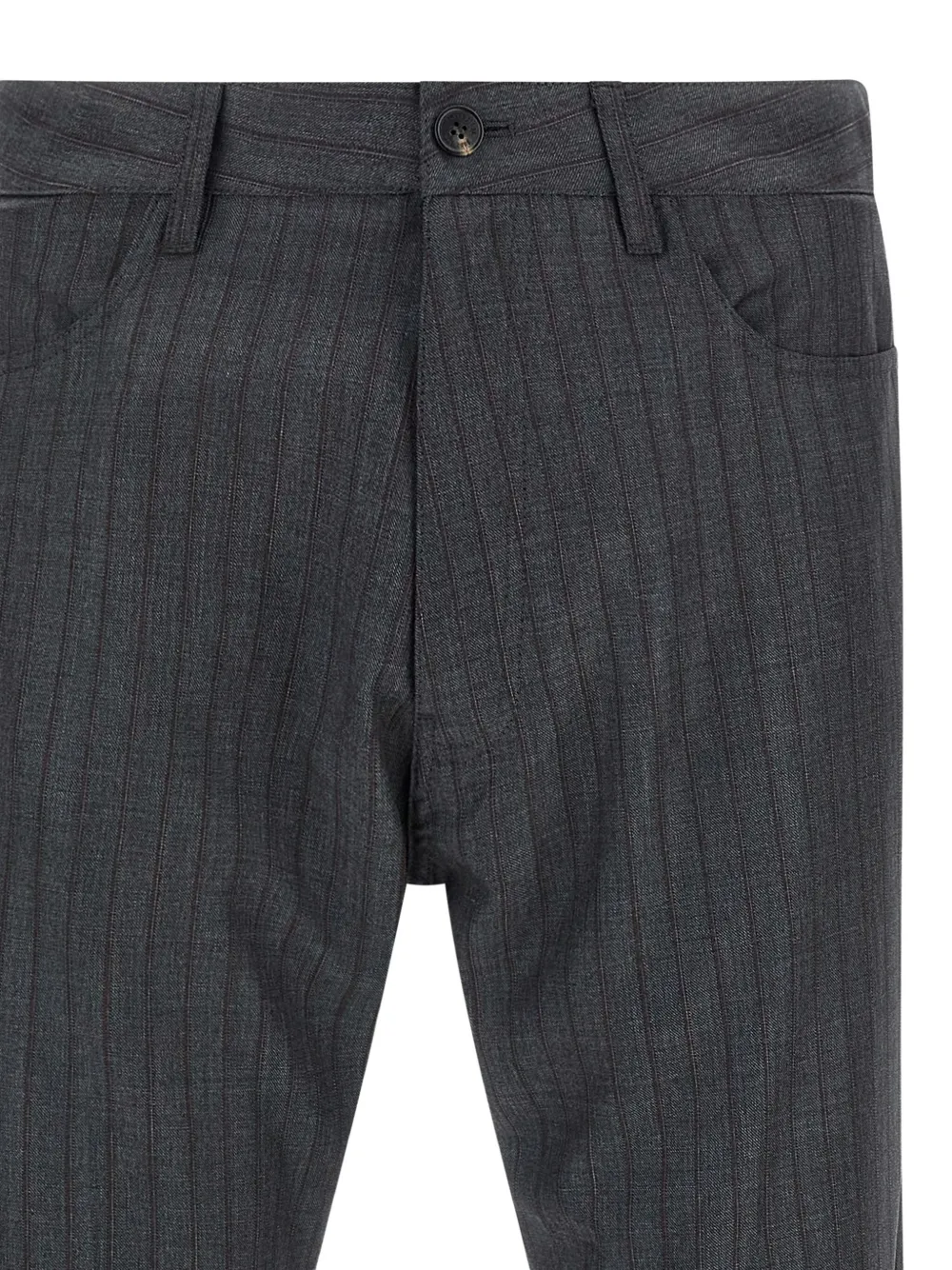 Balenciaga Tailored Pinstripe Trousers Featuring Pockets In Gray