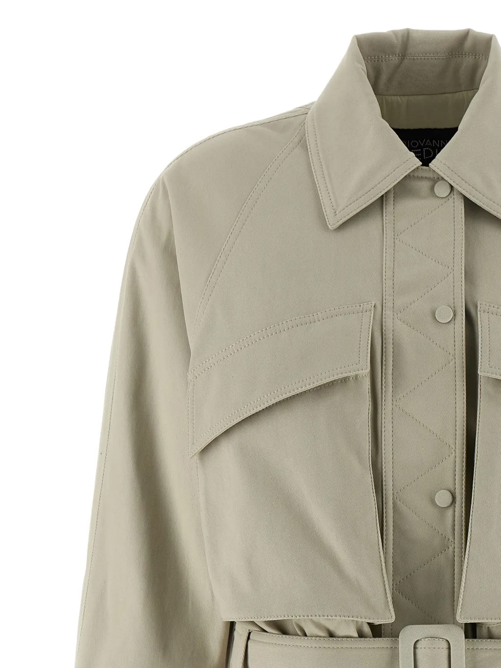 Giovanni Bedin Belted Dress In Gray