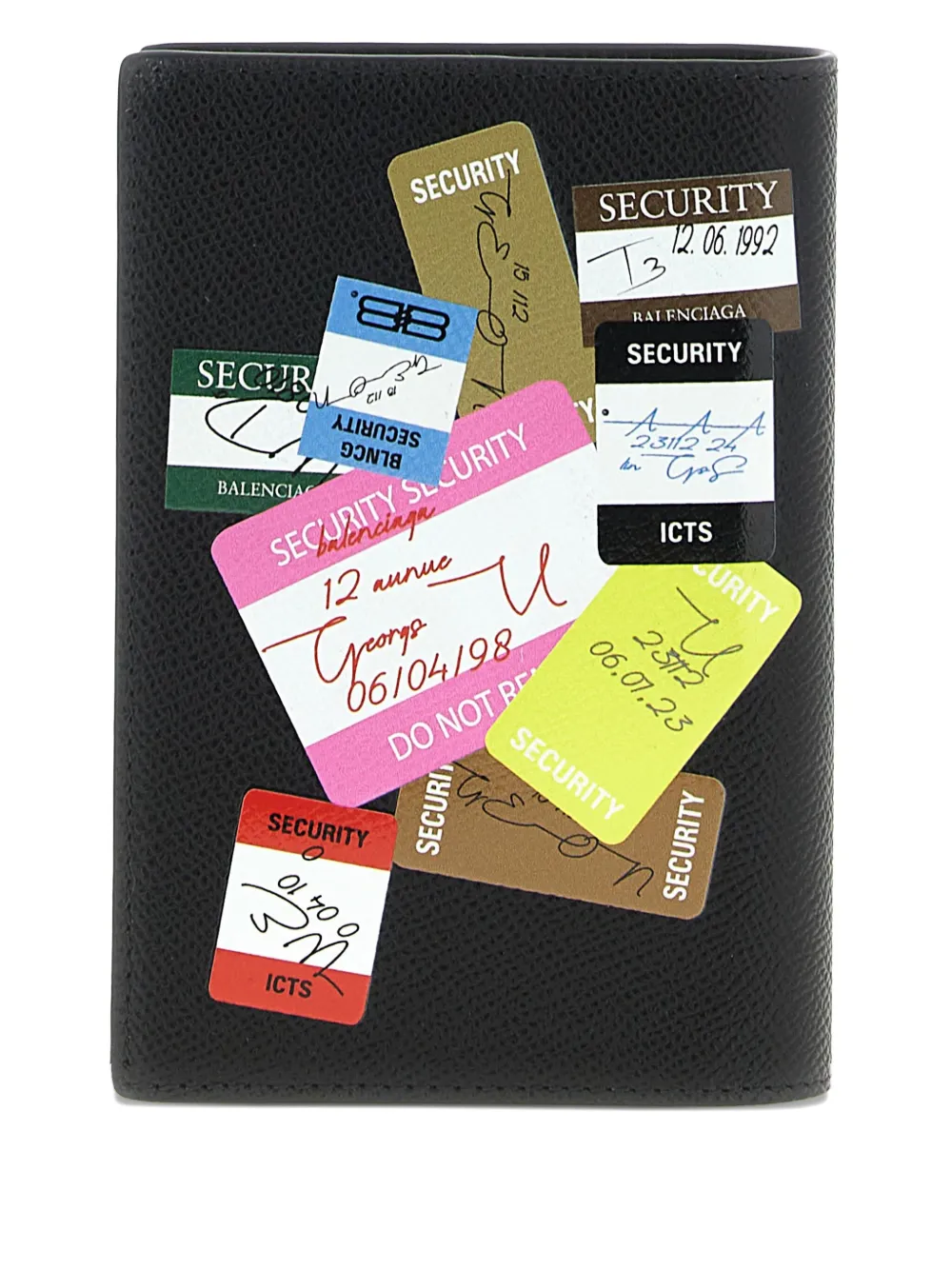 Balenciaga logo-detail passport holder - Nero