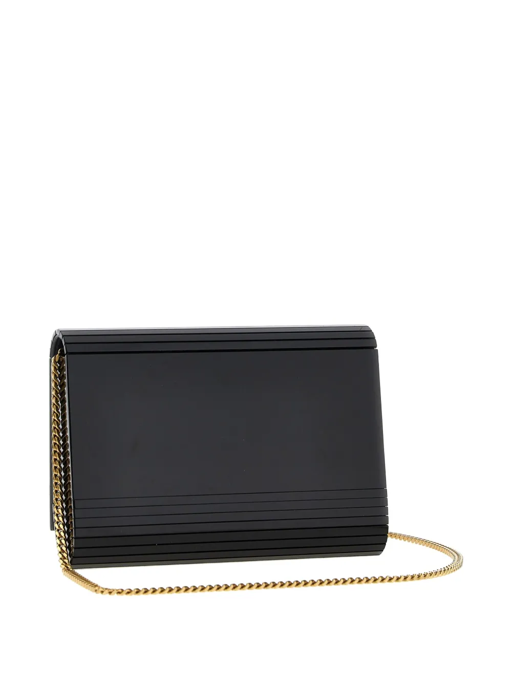 Saint Laurent Black Minaudiere Vicky Crossbody Bag In Black