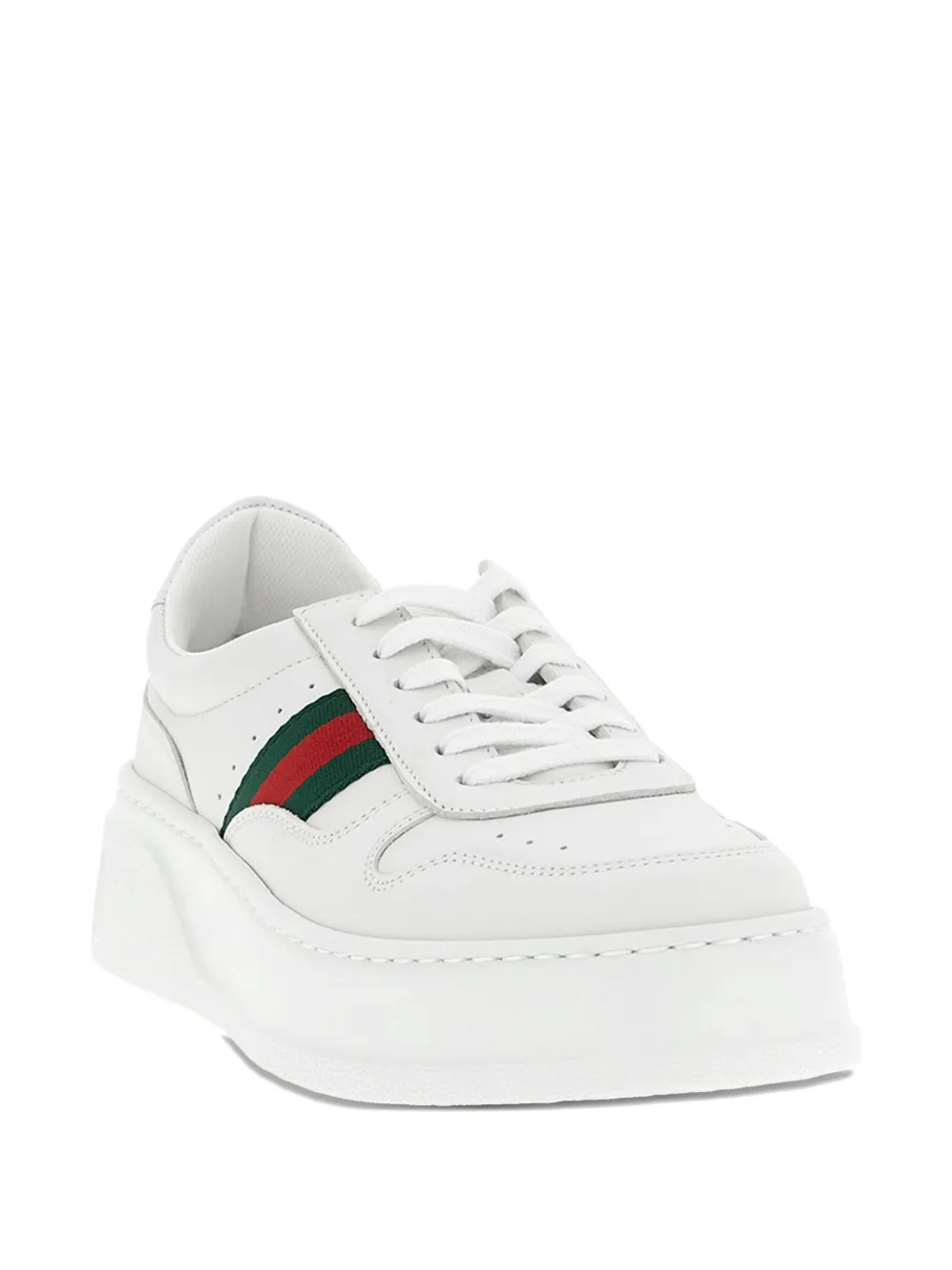 Gucci Web-detail logo sneakers - Wit