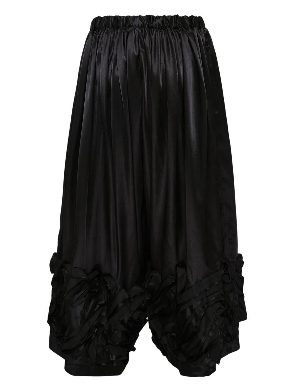 Comme Des Garçons Comme Des Garçons gathered-trim trousers - Zwart