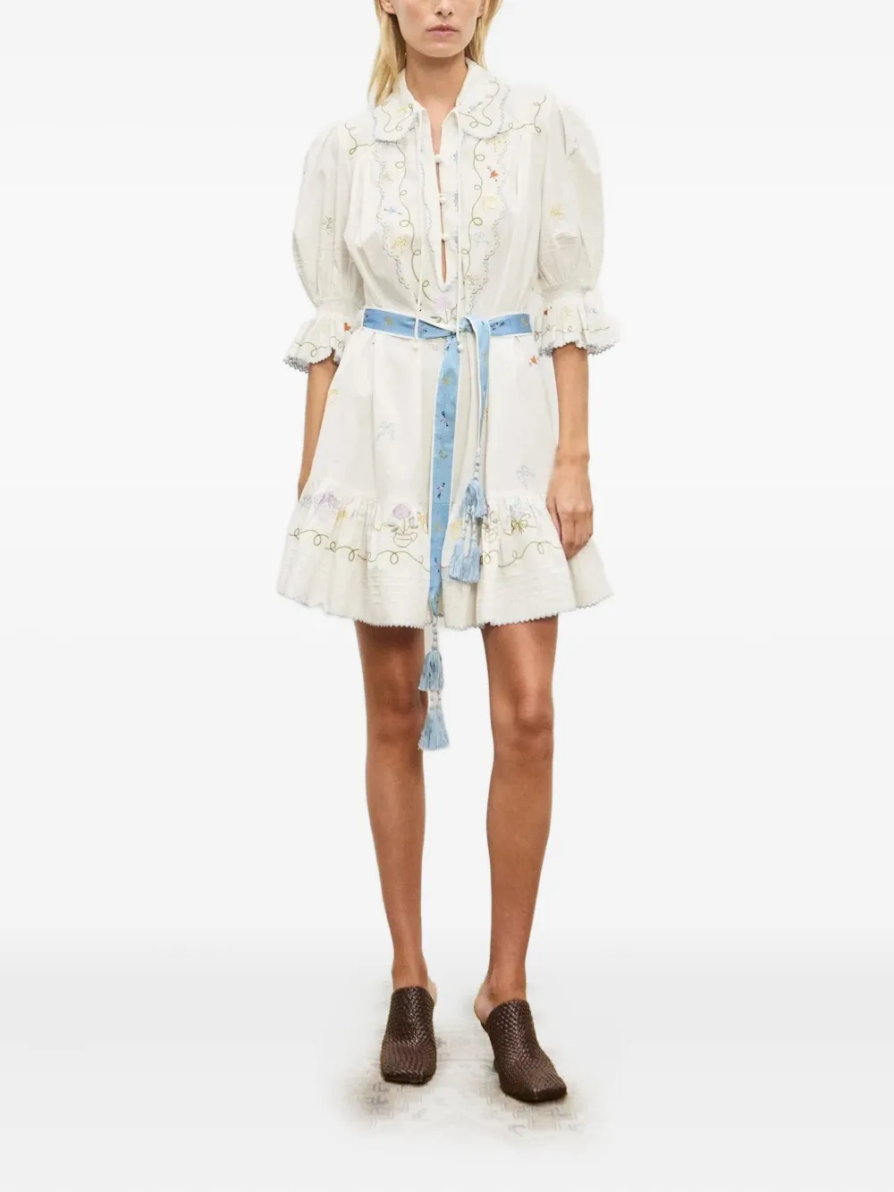 ALEMAIS Giulia mini dress - Wit