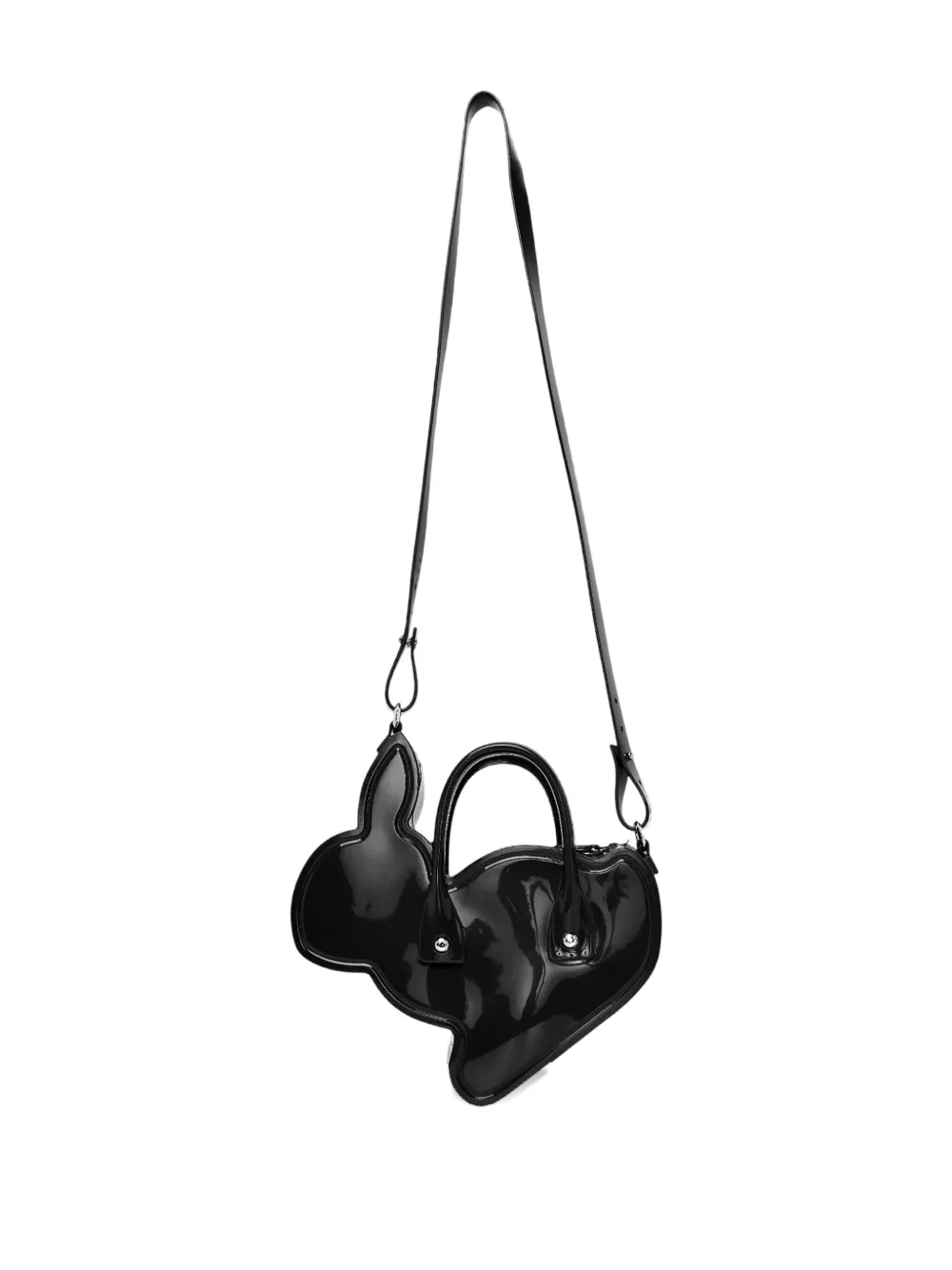 Comme Des Garcons Girl X Melissa Rabbit Crossbody Bag In Black