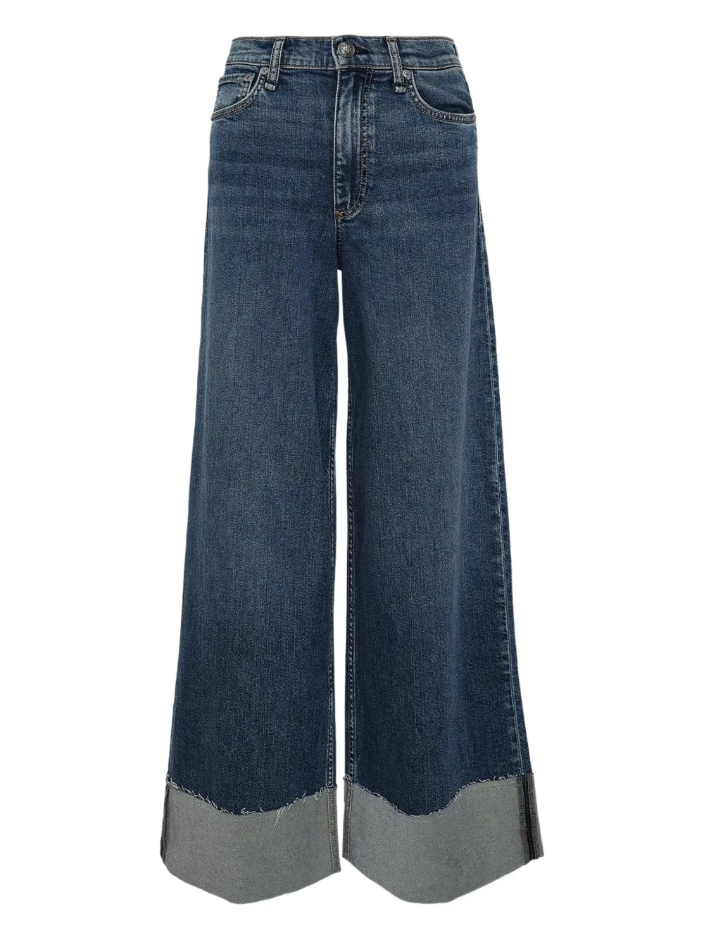 Rag & Bone Cuff Sofie Trousers In Blue
