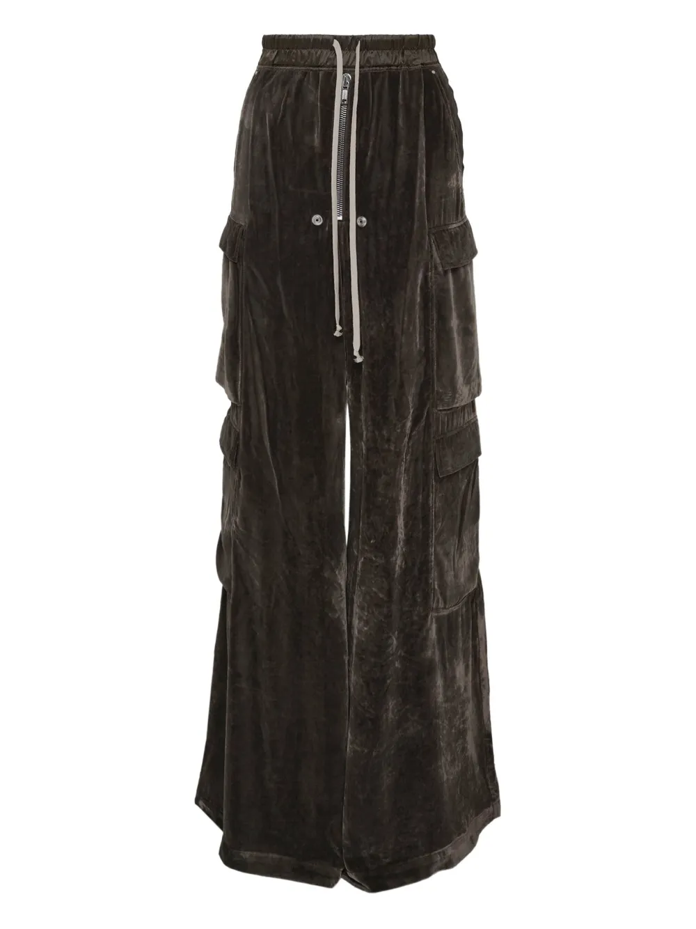 Rick Owens Drawstring Cargo Pants In Green